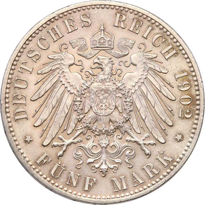 Niemcy, Saksonia. 5 marek 1902 E